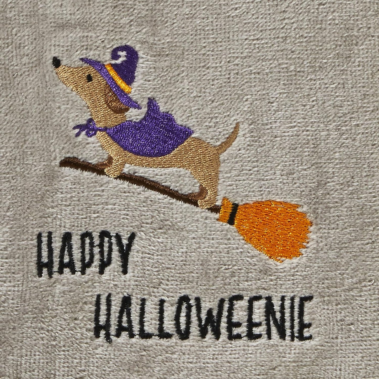 SKL Home Halloween Happy Halloweenie Hand Towel Set for Bath/Kitchen/Bar & Gift, 2 Count