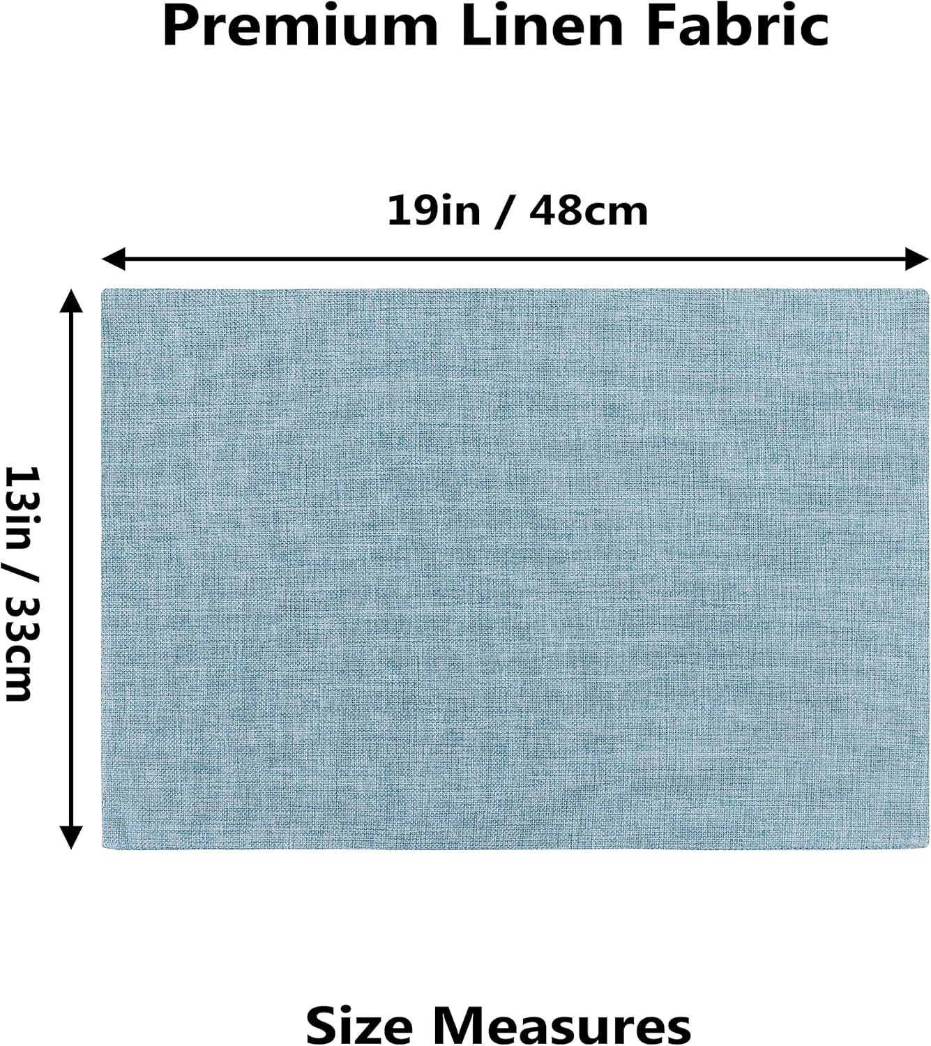 Home Brilliant Cloth Placemats Set of 8 for Holiday Dinner Linen Placemat Heat Resistant Dining Table Place Mats for Kitchen Table, 13 x 19 inches, Teal