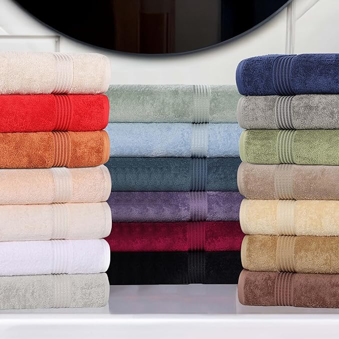 Superior Egyptian Cotton 10-Piece Face Towel Set , Small Towels For Facial, Spa, Quick Dry, Absorbent Towels, Bathroom Accessories, Guest Bath, Home Essentials, Washcloth, Airbnb, Sage