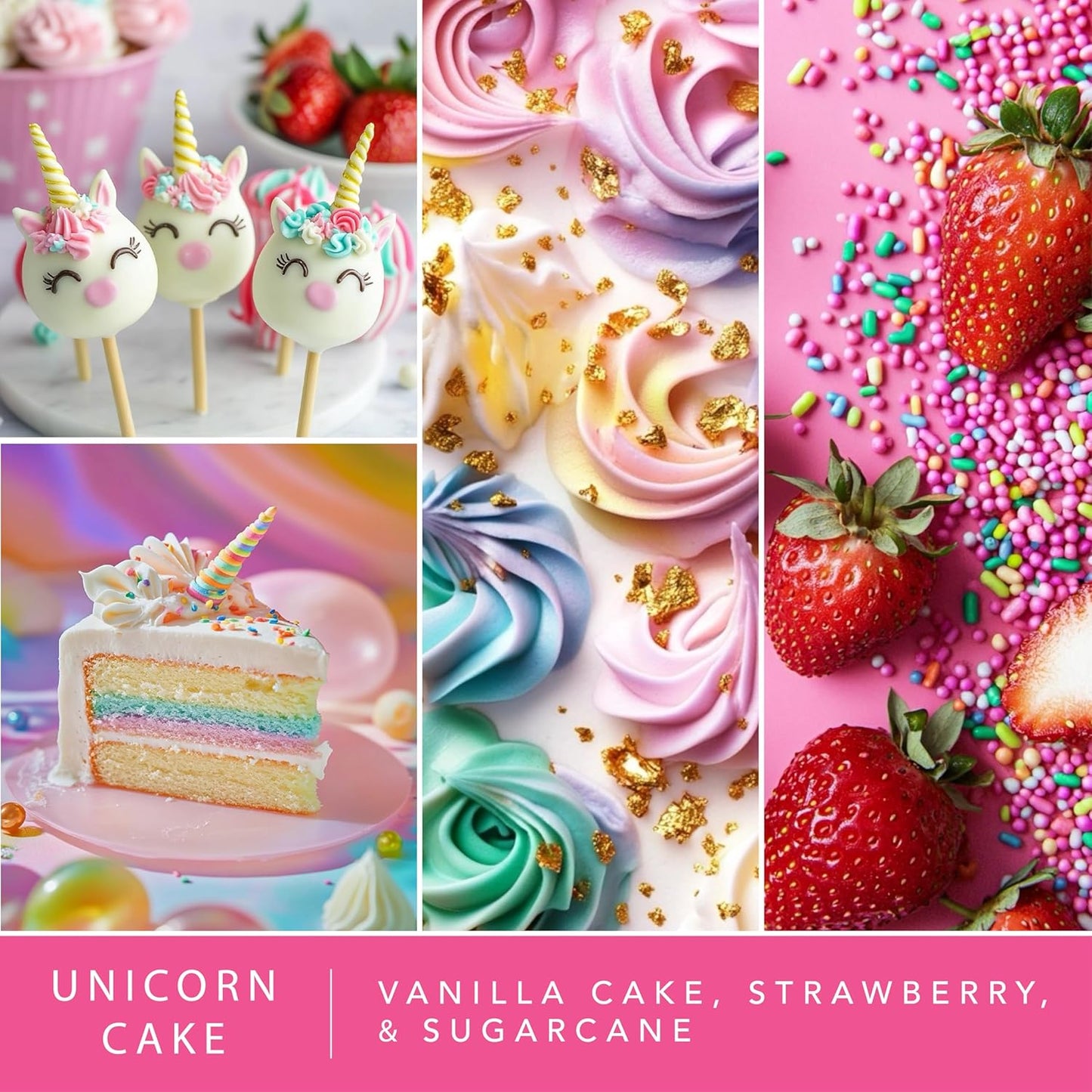 Scentsationals Wax Melts, Wax Cubes Strong Scent - Unicorn Cake - Long Lasting Scented for Warmer, 10oz (24-Cubes)