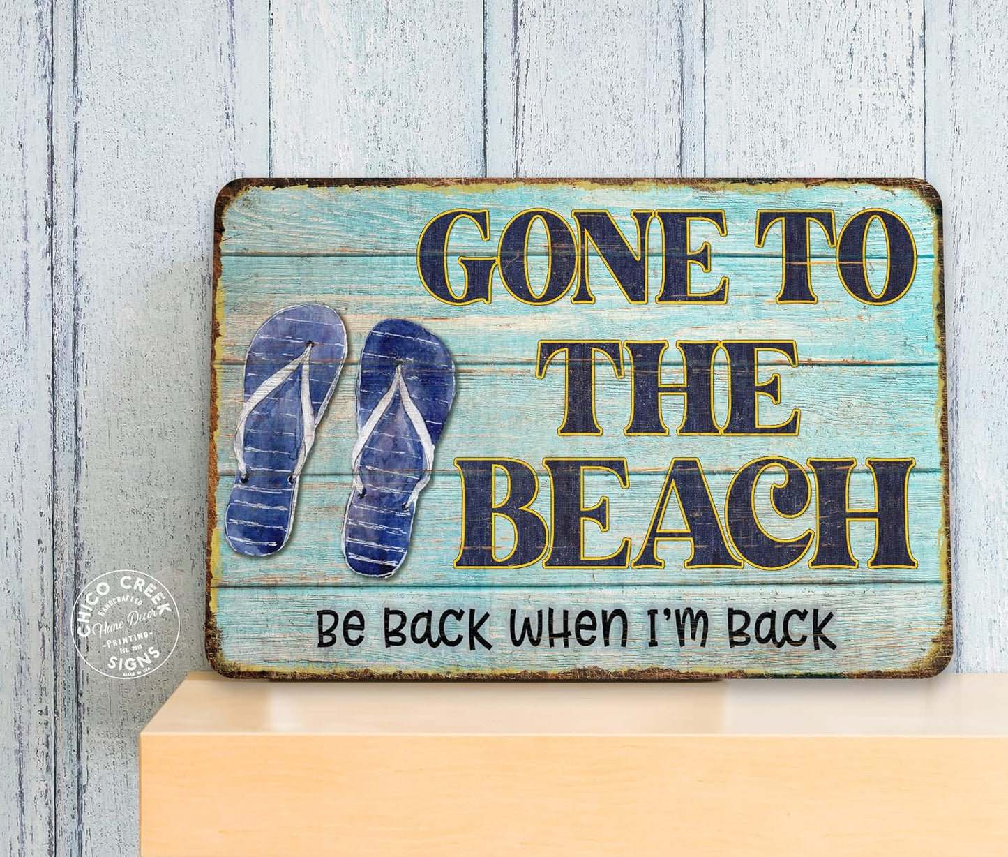 Gone To The Beach Sign Beach Decor Ocean Decorations Nautical Signs Seashell Home Wall Gifts 8x12 108122001049