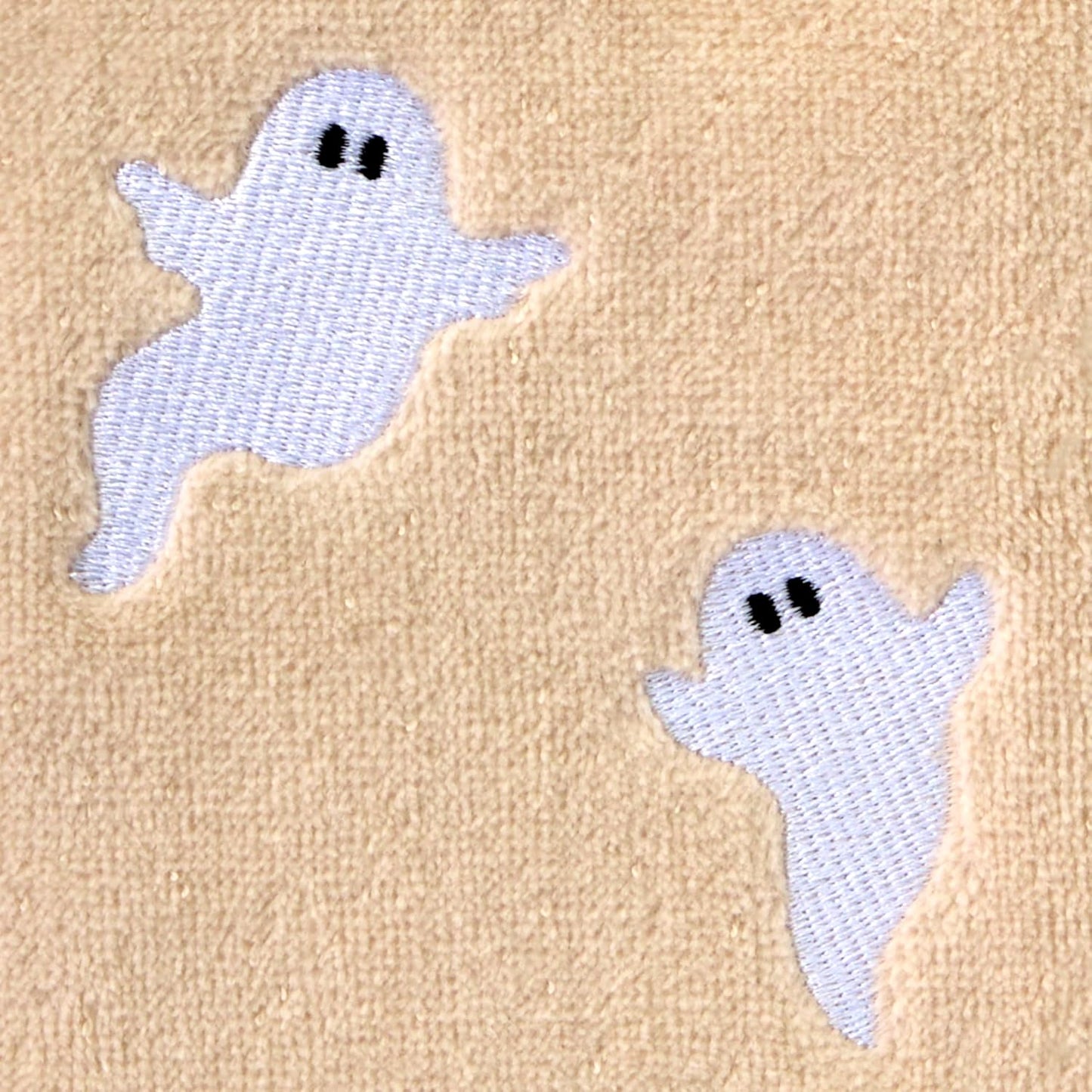 SKL Home Halloween Tossed Ghosts 100% Cotton Embroidered 2pc Hand Towel Set, Decorative for Bath/Kitchen/Bar & Gift, Taupe