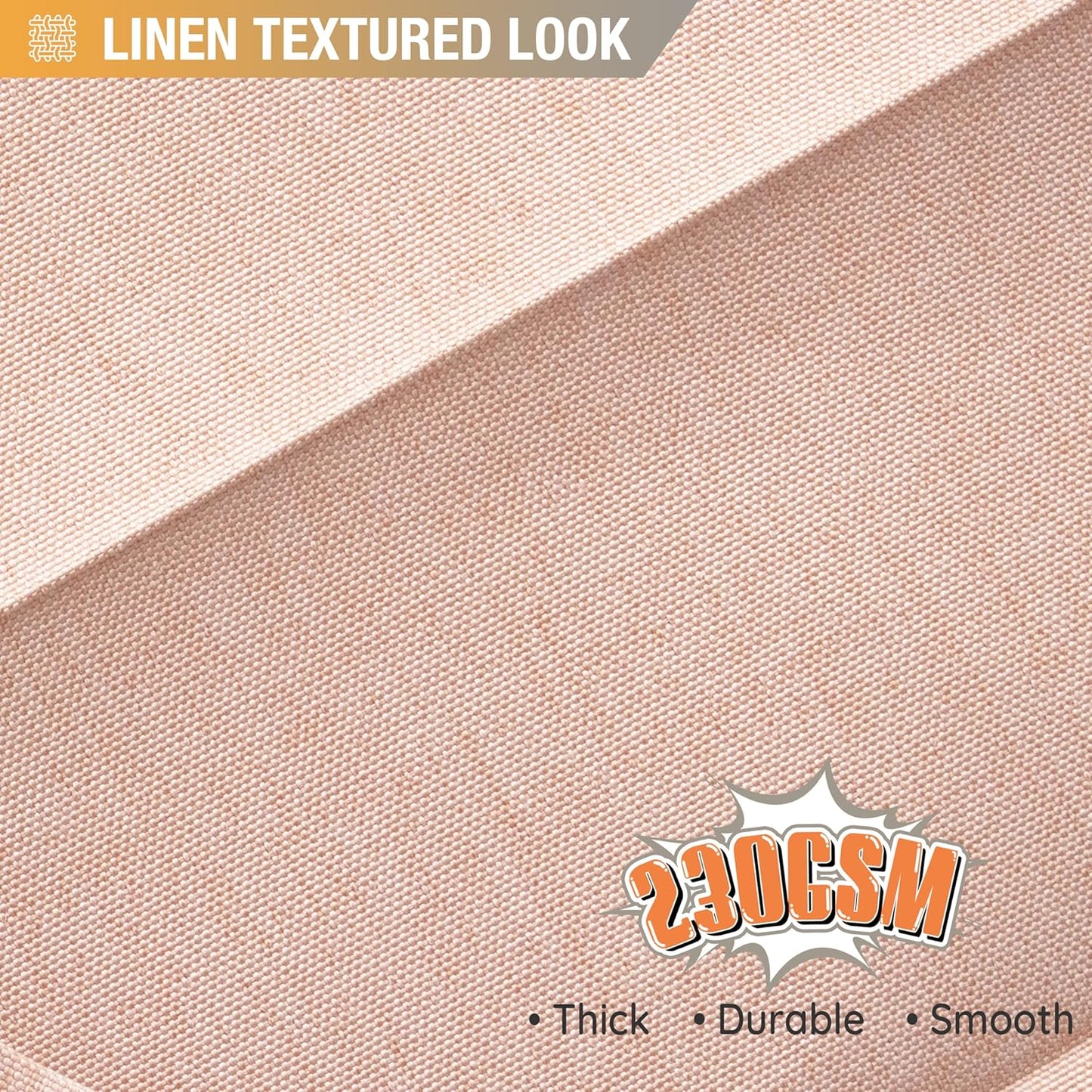 Jubilantex Folding Linen Shower Curtain for Bathroom Pink Waterproof Shower Curtain 1 Panel with 14 Metal Grommets and 1 Tie Back for Hotel,70"x70"