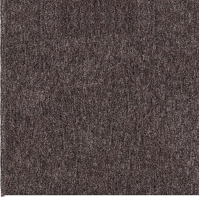 Ottomanson 2'7" x 8' Ultra-Thin Hallway Runner Rug - Durable Non-Slip Carpet for High-Traffic Areas - Fits Under Doors for Seamless Entry - Ideal for Kitchen, Entryway, Bedroom & Living Room, Brown