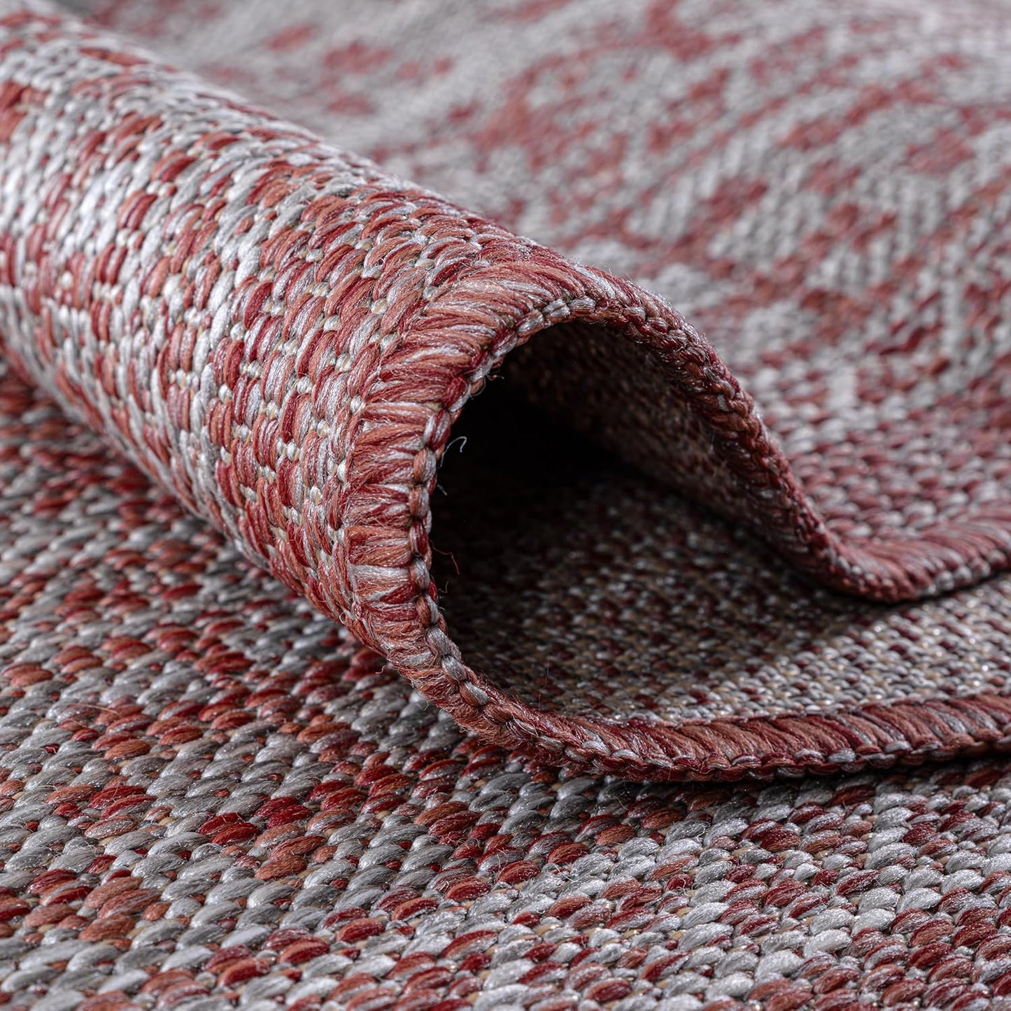 Keen Home Design Terrace Outdoor Round Rug - 8ft Round Washable Indoor/Outdoor Rug for Patio, Kitchen, Balcony, Beach, Garden, Deck and Porch, Size: 7'7" Round