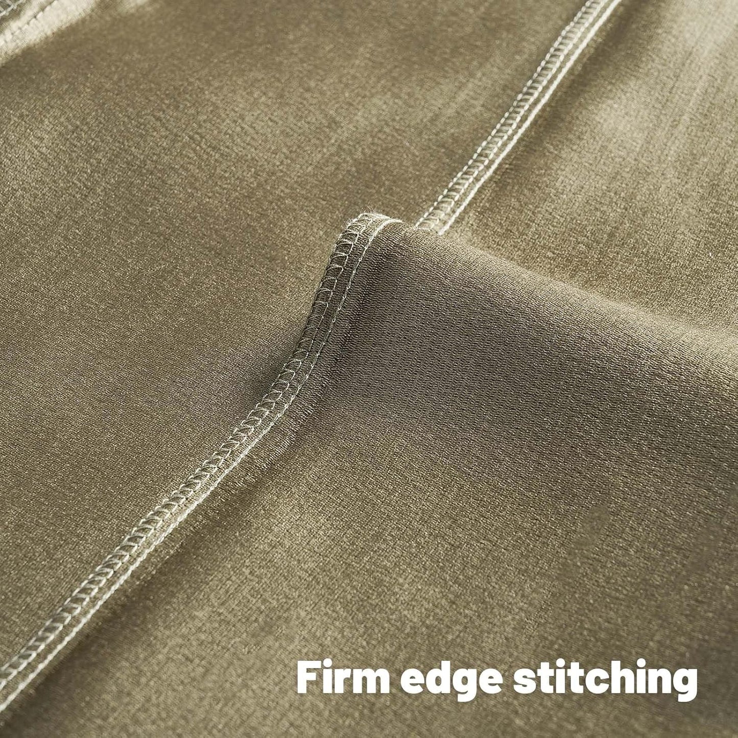 FUTEI Olive Green Chenille Decorative Throw Pillow Covers 24x24 Inch Set of 2,Soft Embossed Striped Textured European Cushion Case,Modern Home Decor for Couch Bed Living Room