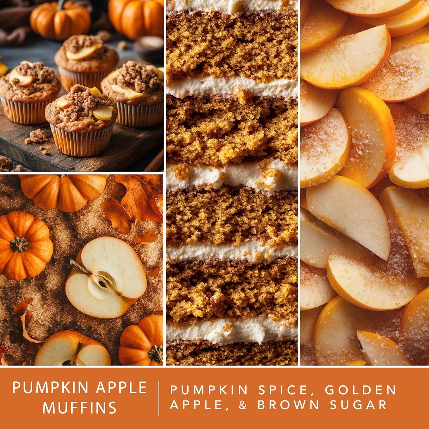 Scentsationals Fall Wax Melts, Wax Cubes Strong Scent - Pumpkin Apple Muffins - Long Lasting Scented Melts for Warmer, 10oz (24-Cubes)