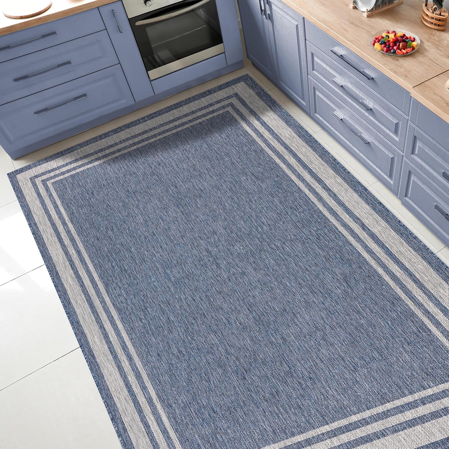 Keen Home Design Terrace Outdoor Area Rug - 9x12 Washable Indoor/Outdoor Rug for Patio, Kitchen, Balcony, Beach, Garden, Deck and Porch, Size: 8'10"x12'