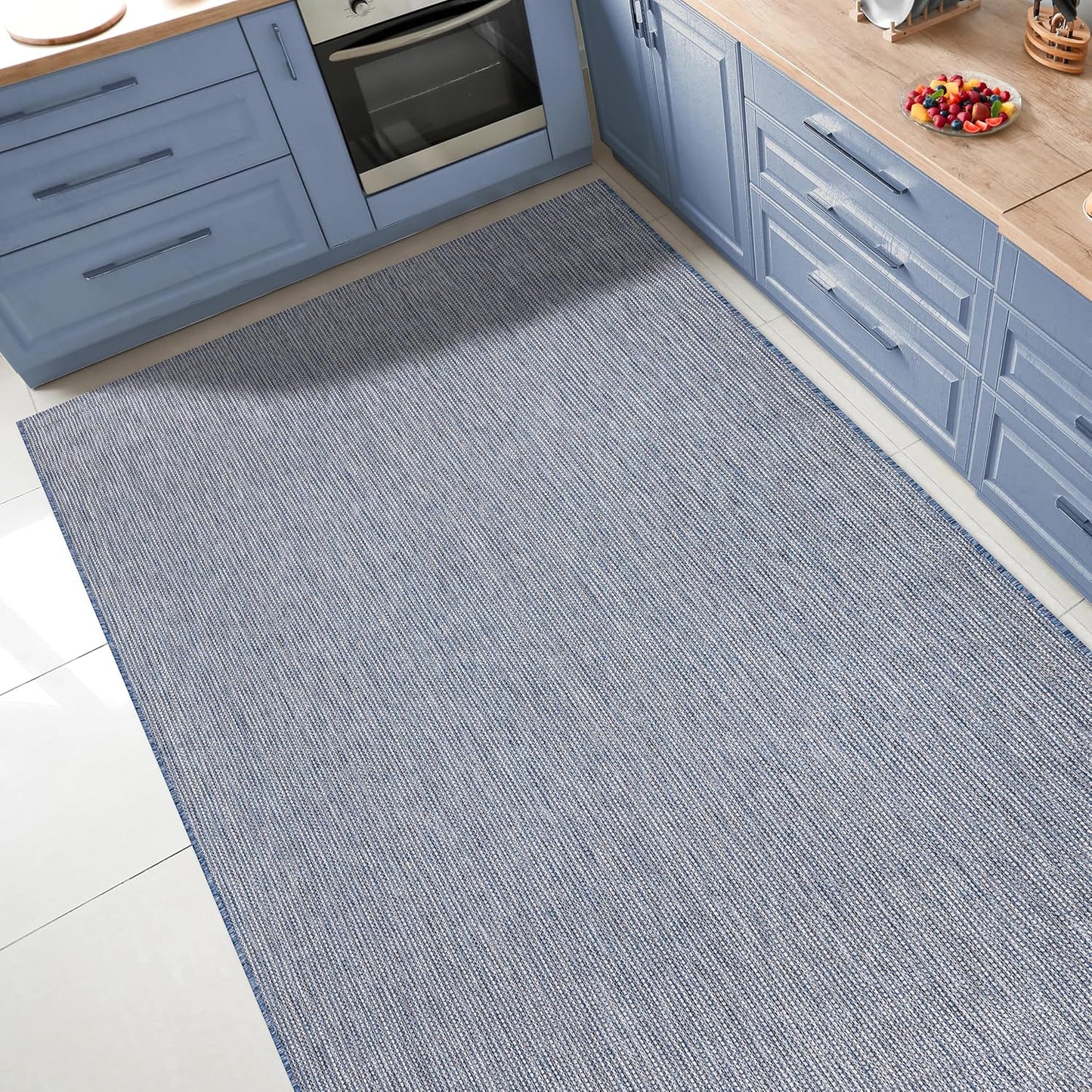 Keen Home Design Terrace Outdoor Area Rug - 5x8 Washable Indoor/Outdoor Rug for Patio, Kitchen, Balcony, Beach, Garden, Deck and Porch, Size: 5'3"x7'7"