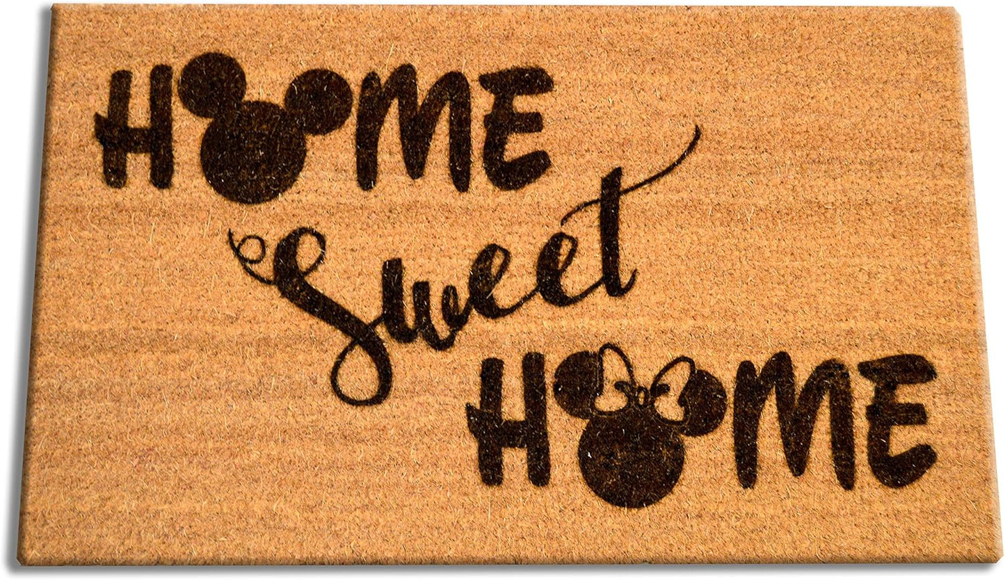 Home Sweet Home Welcome Laser Engraved Coir Fiber Doormat 30” x 18”