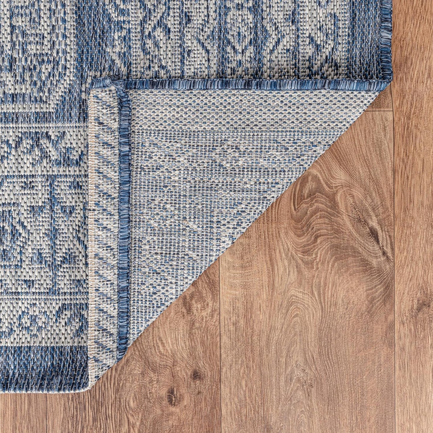 Keen Home Design Terrace Outdoor Round Rug - 8ft Round Washable Indoor/Outdoor Rug for Patio, Kitchen, Balcony, Beach, Garden, Deck and Porch, Size: 7'7" Round